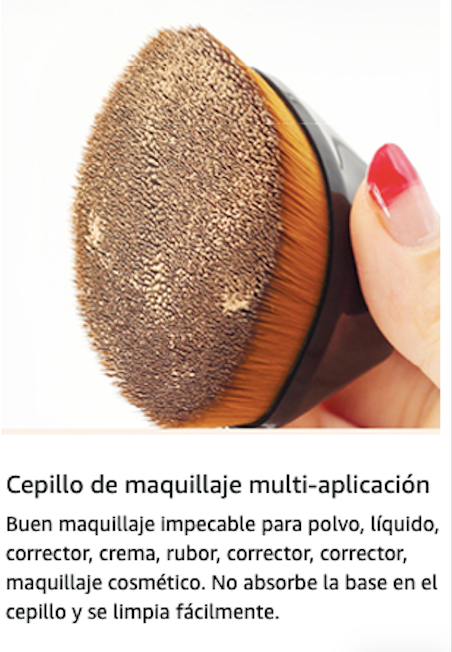 Brocha plana de maquillaje