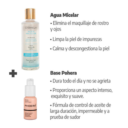 Kit Agua micelar + Base Phoera