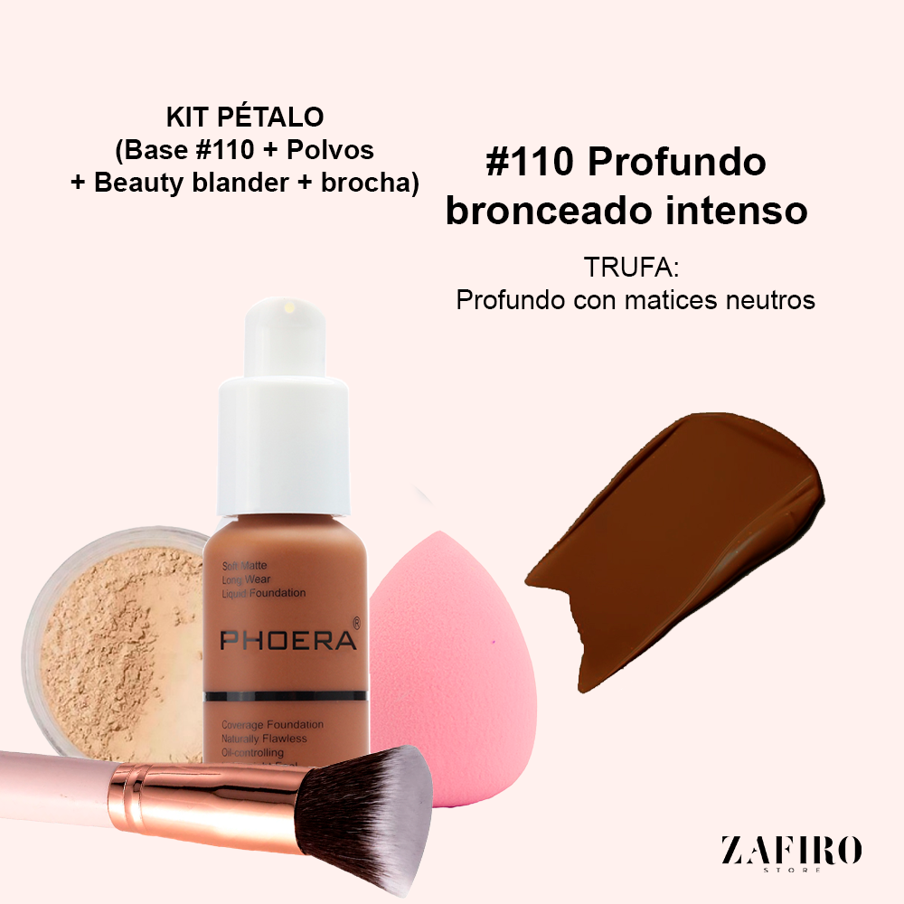 Kit pétalo (base + polvos + aplicador + brocha )